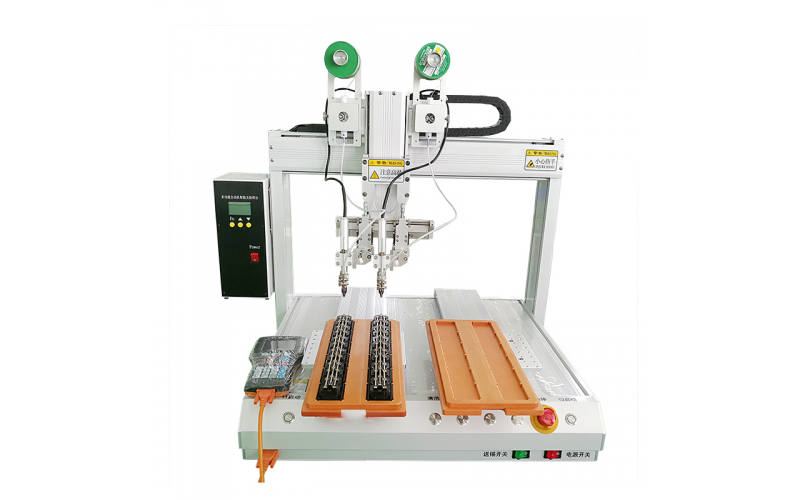 米恩HXJ6441S四軸雙平臺雙焊頭自動焊錫機(jī)